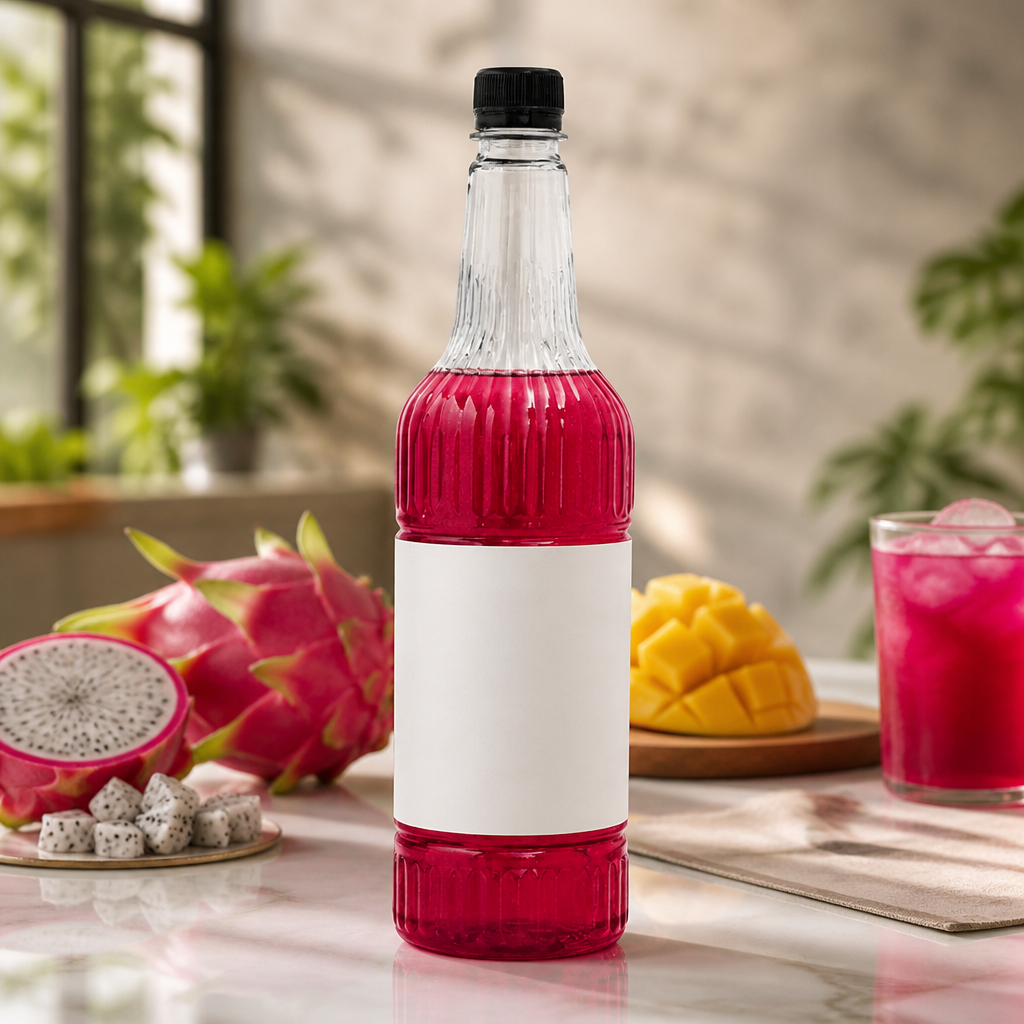 Commercial Dragon Fruit & Mango Cooler Syrup 1L