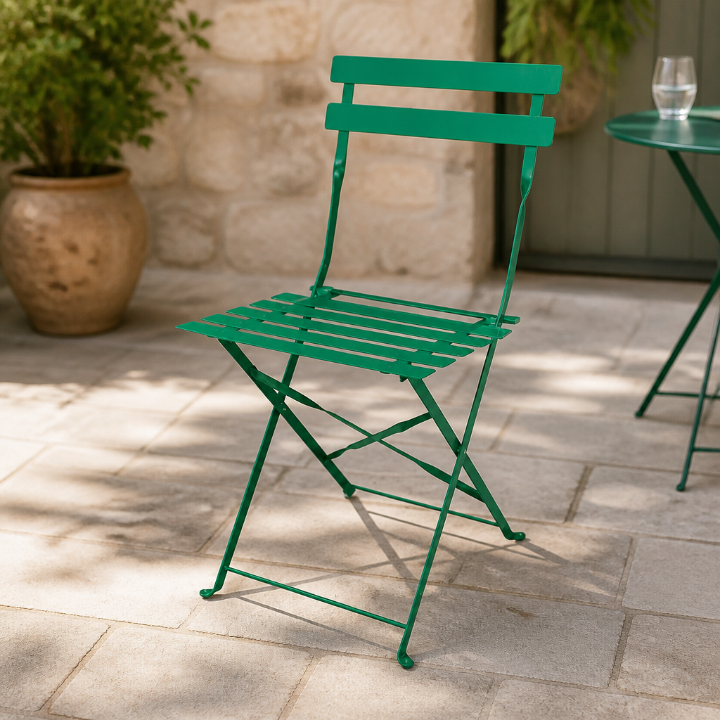 Commercial Folding Chairs Green 2 Pack Outdoor Seating 800mm