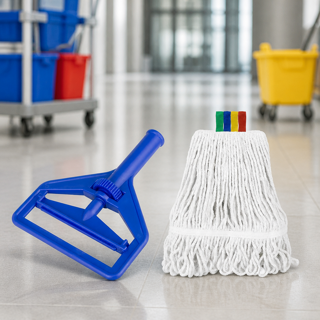 Commercial Kentucky Cotton Mop Head 400g Blue 340x350mm