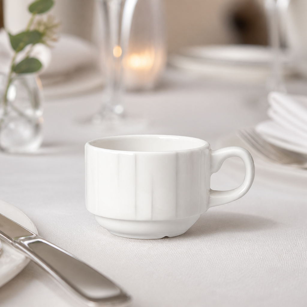 12 pack of 85ml commercial stacking cups for catering