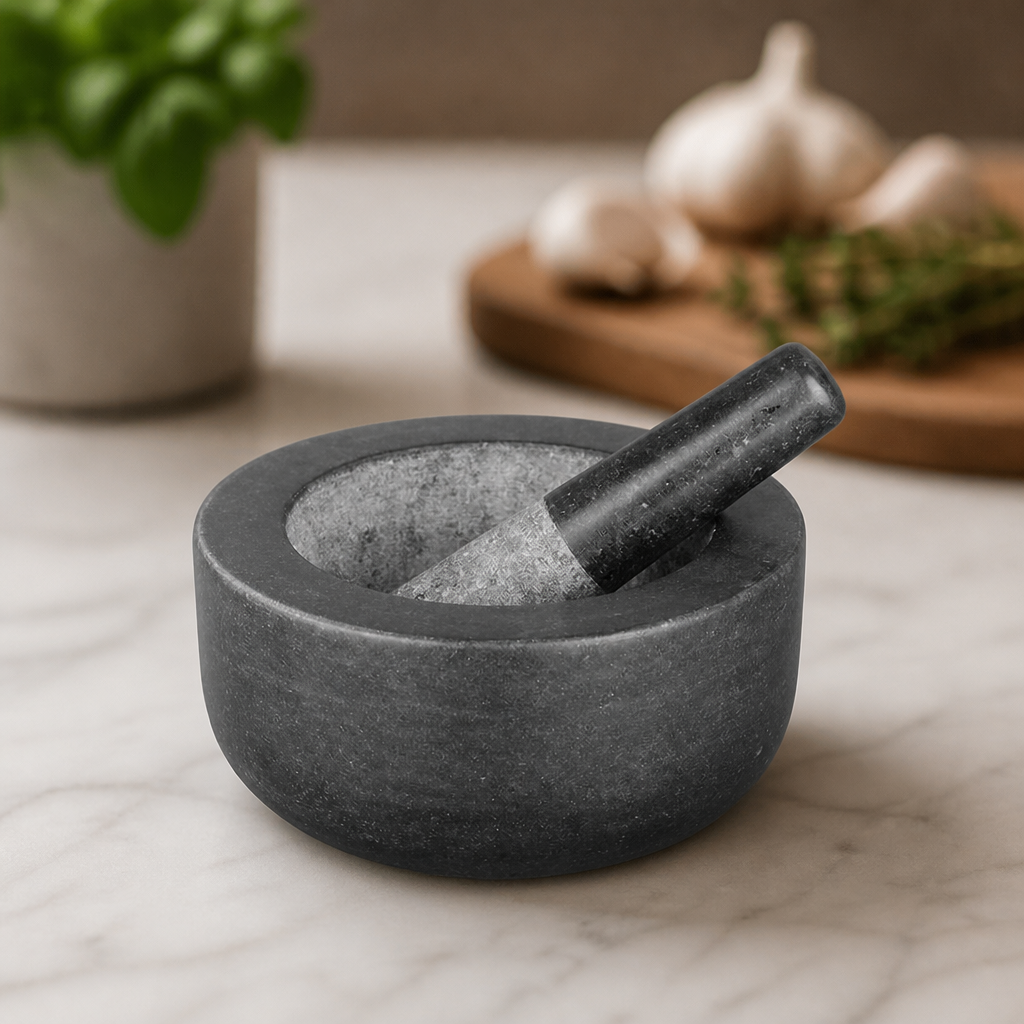 Commercial Granite Pestle and Mortar 110mm Height 203mm Diameter