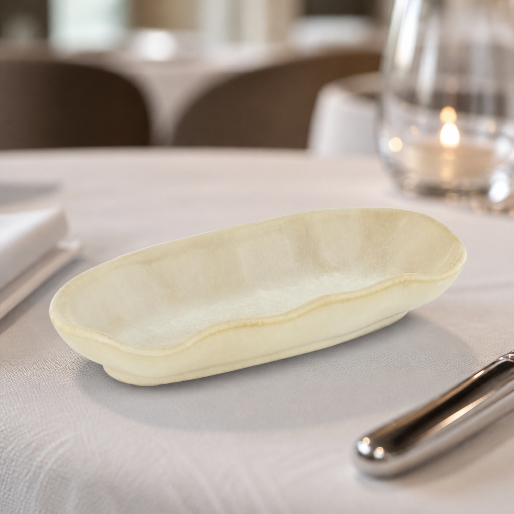 Commercial Stoneware Oval Plates 150x70mm - 6 Pack