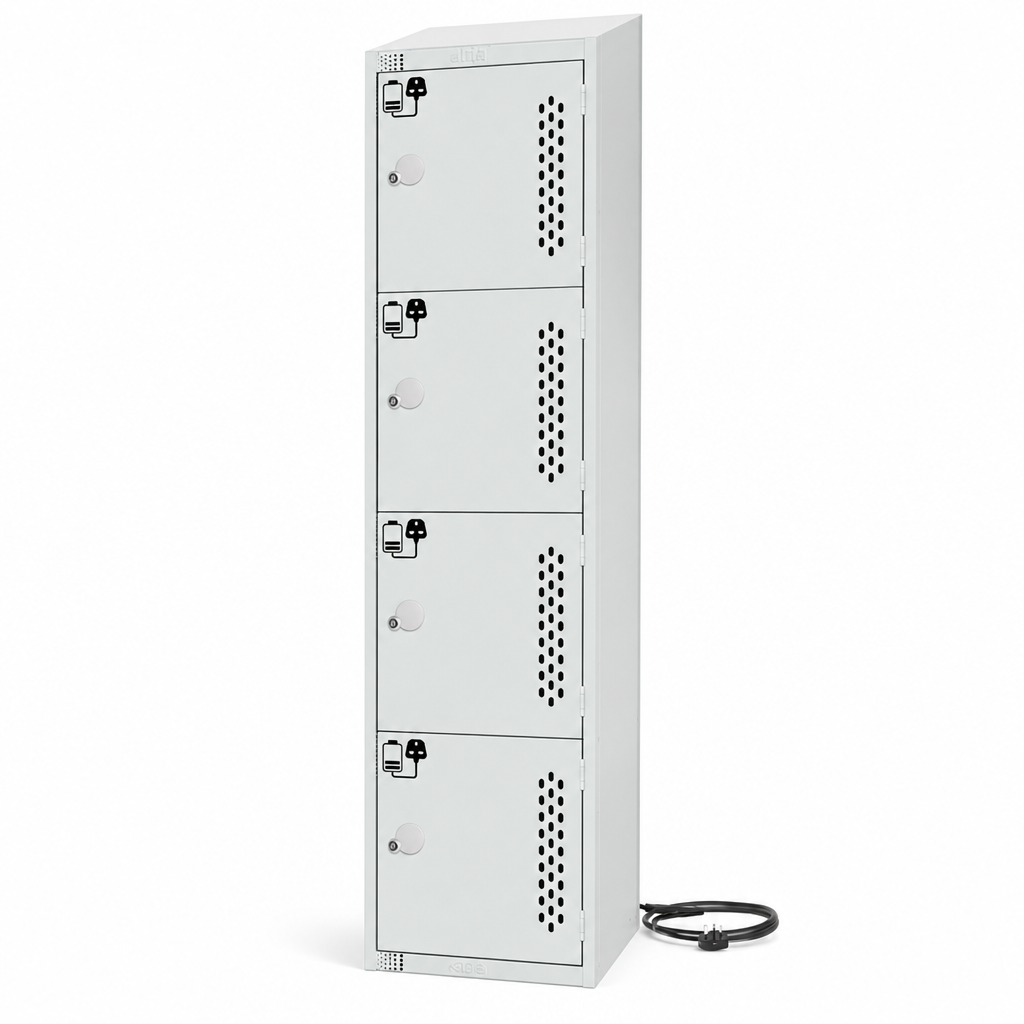 4-6 Door Charging Locker with Cam Locks and Sloping Top