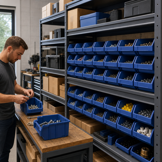 4.6L Premium Plastic Small Parts Storage Bins