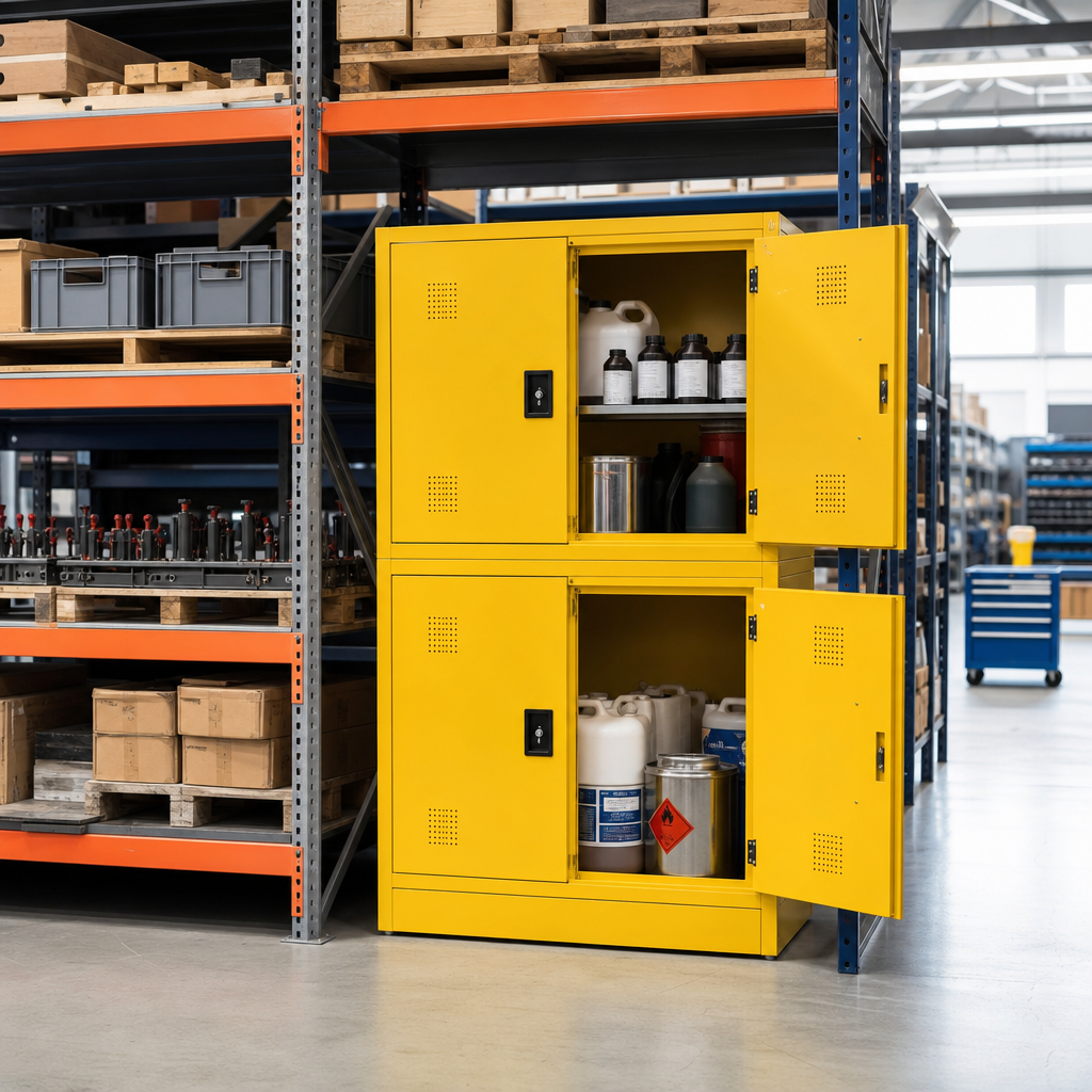 4 Door COSHH Chemical Storage Cabinet Stack
