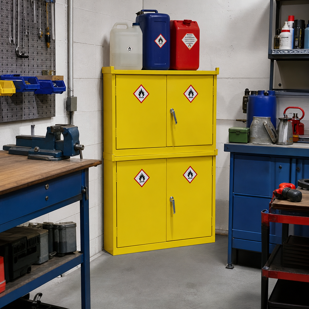 4 Door COSHH Chemical Storage Cabinet Stack