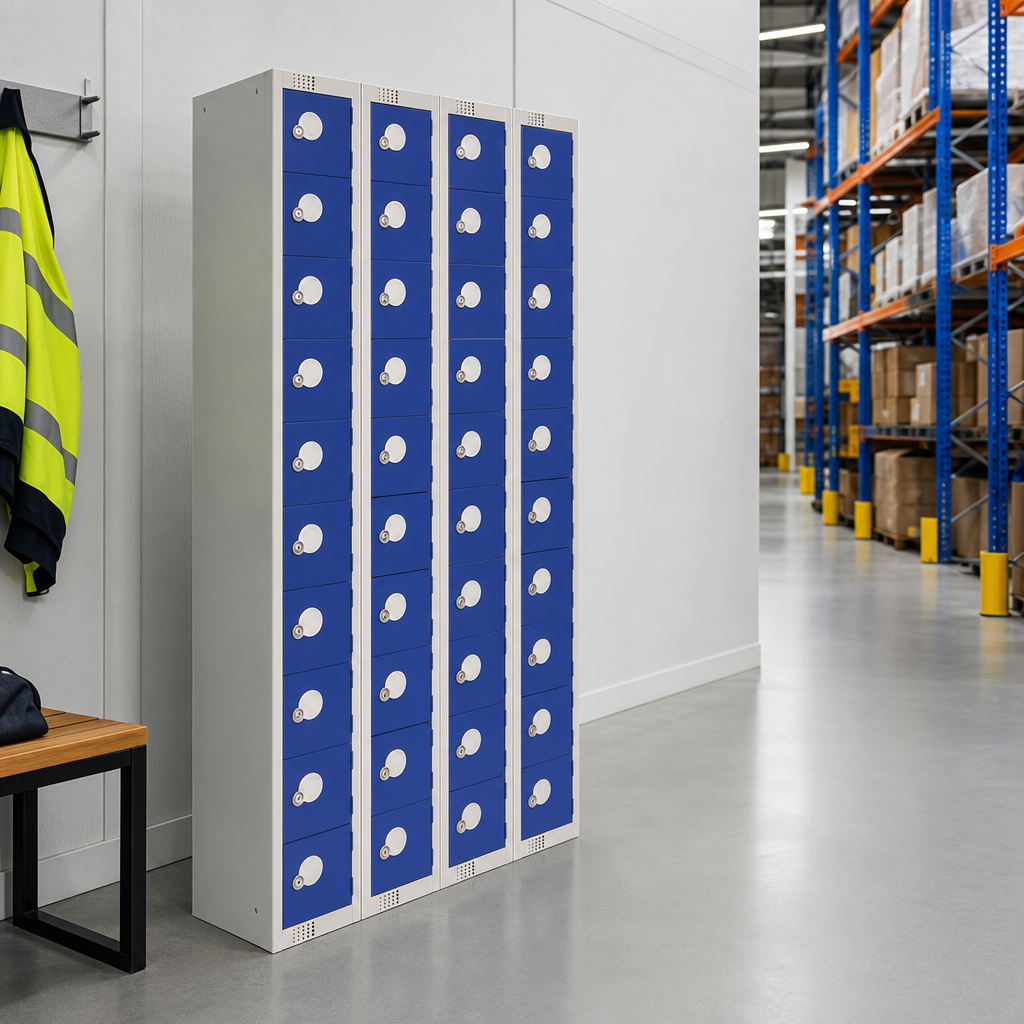 40 Door Personal Effects Lockers with Antibacterial Coating