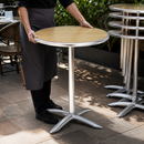 Commercial Round Flip Top Table 600mm Ash Wood Top