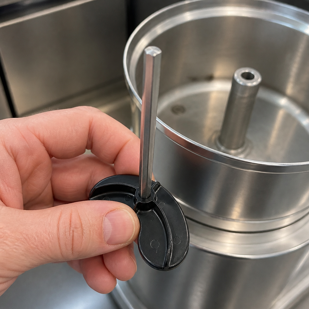 Genuine replacement pressing plate for commercial food processors