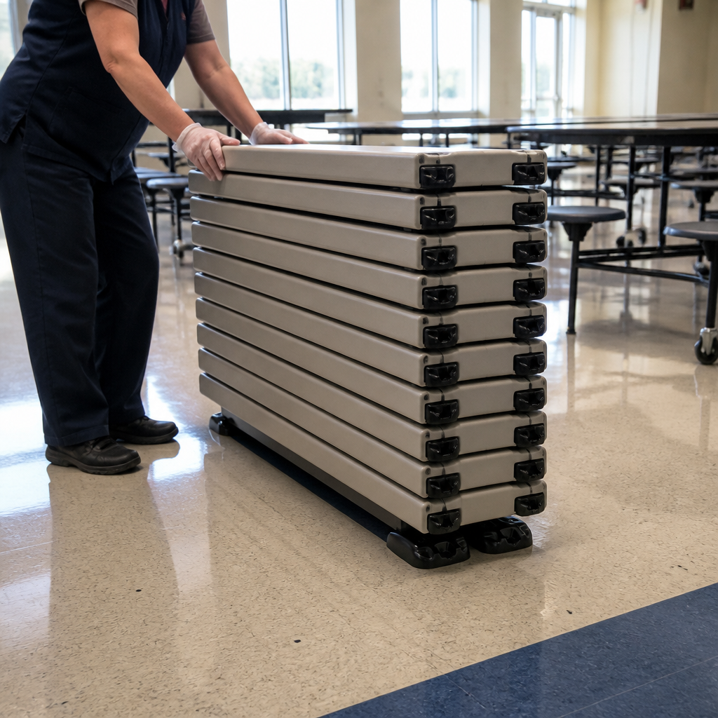 Commercial Bench Skate Set for transporting 8 benches
