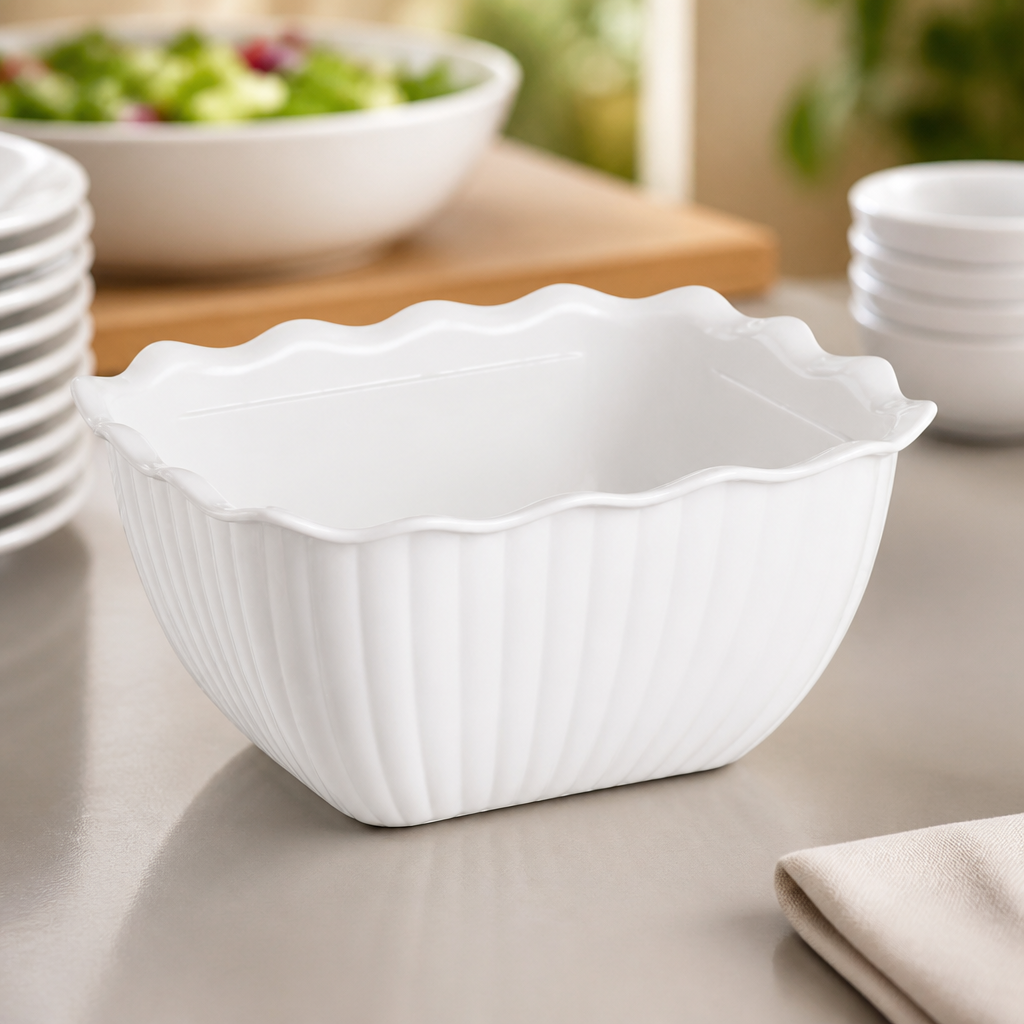Commercial Small Salad Crock 750ml Durable SAN Plastic