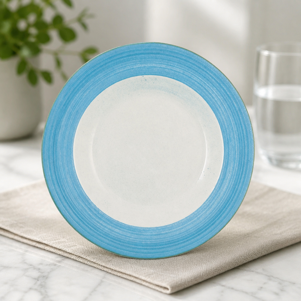 Commercial Rio Blue Slimline Plates 202mm - 24 Pack