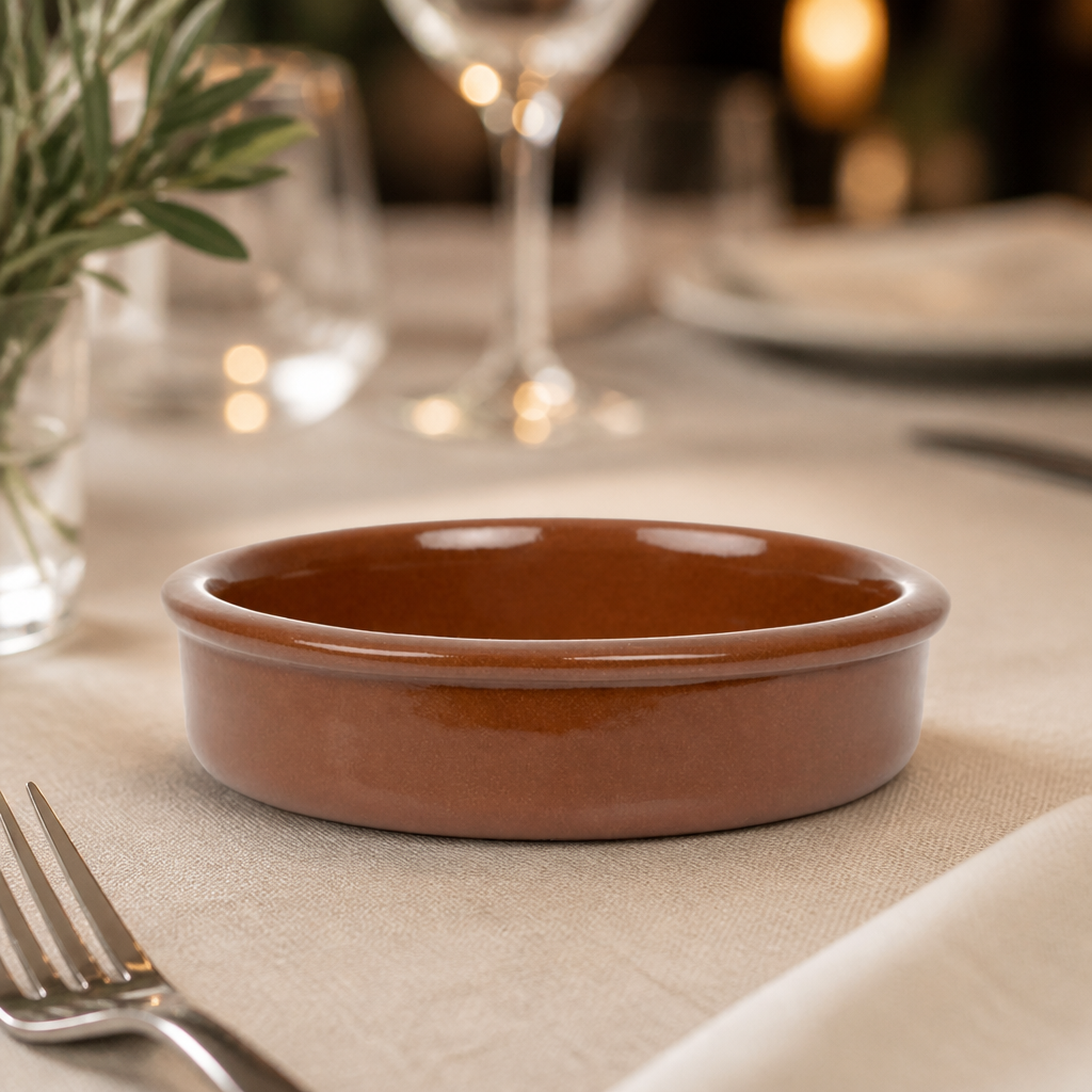 24 pack of 100mm commercial terracotta tapas dishes