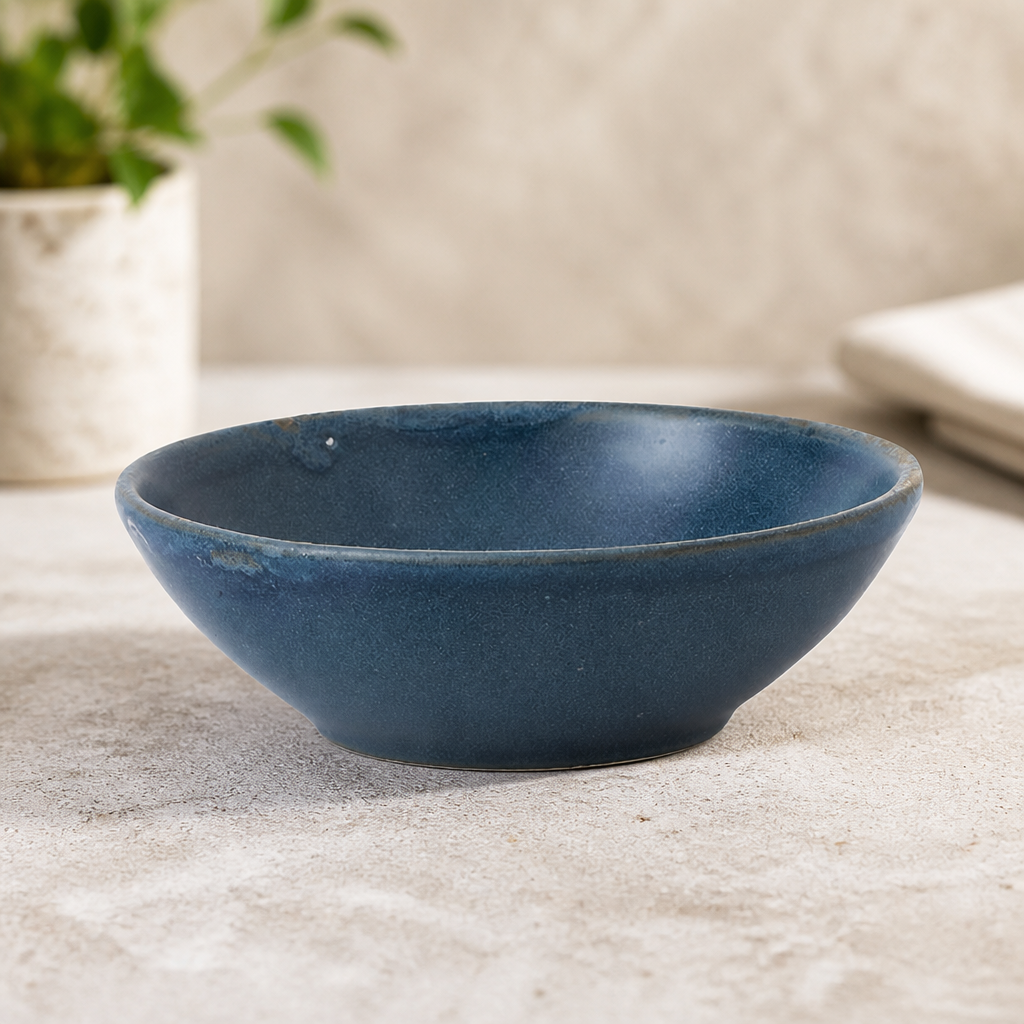 Commercial Shallow Bowls 130mm Blue 260ml 12 Pack