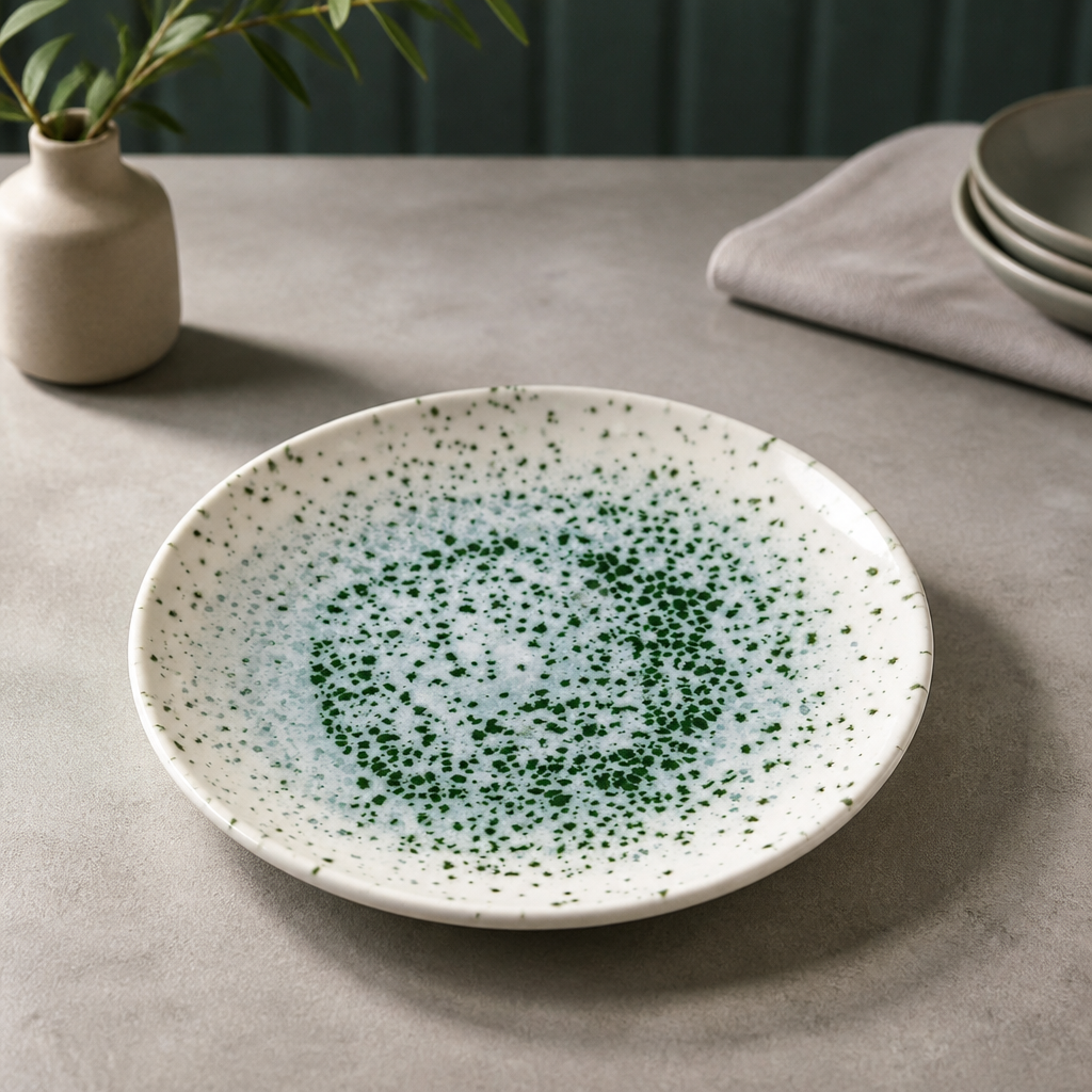 Commercial Organic Round Plates 210mm Green 12 Pack