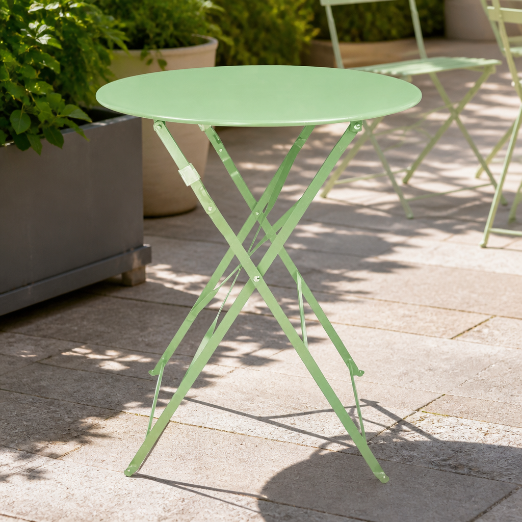 Light Green Commercial Outdoor Round Table 600mm Diameter