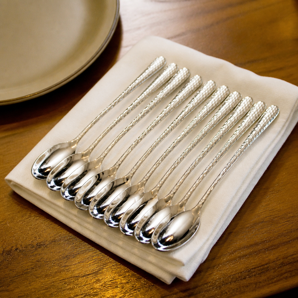 Commercial Drink Spoon Set of 12 in stainless steel