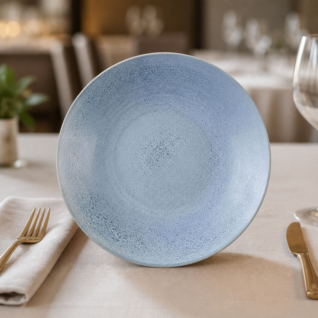 Commercial Deep Plates 230mm Blue Reactive Glaze 6 Pack