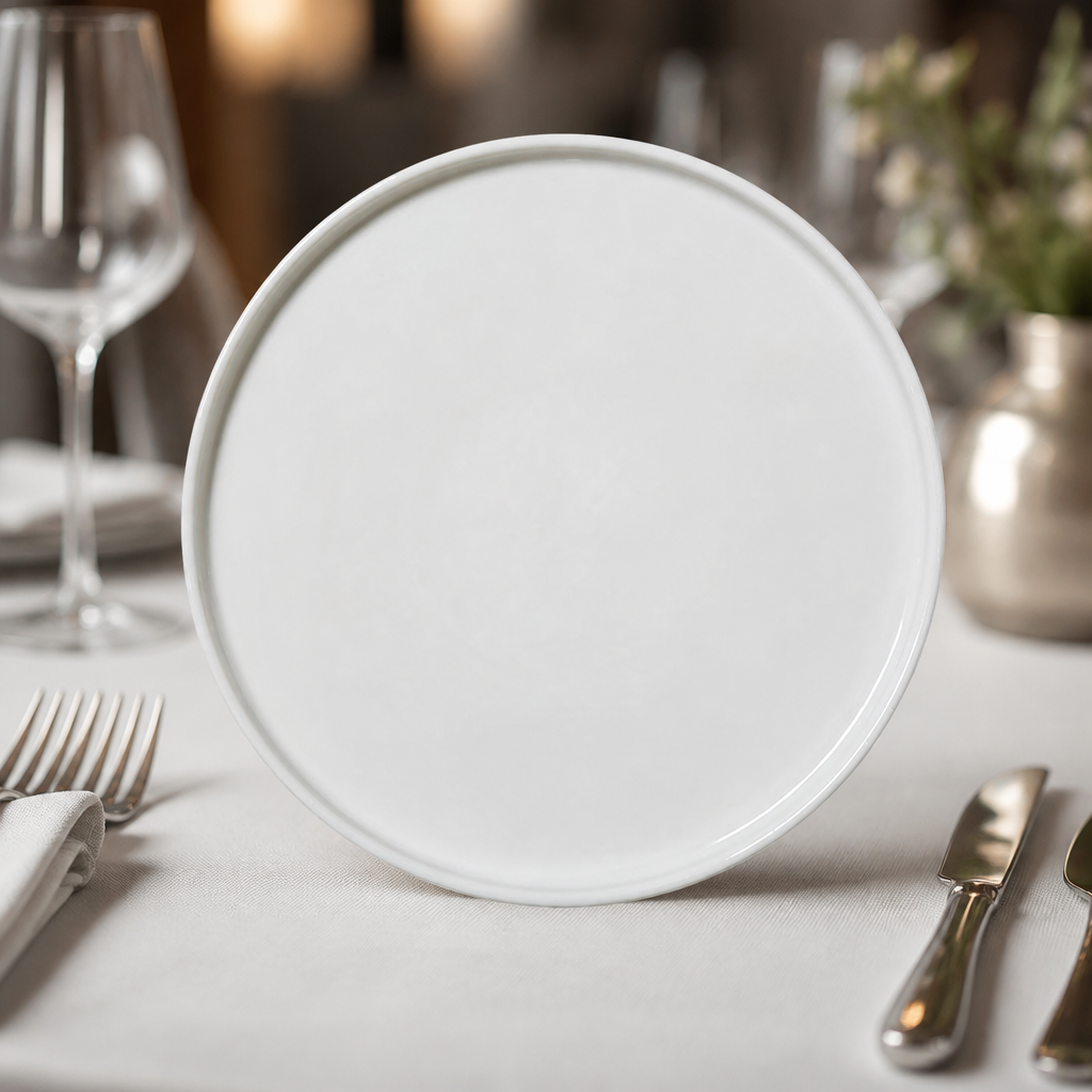 Commercial Stack Plates 255mm - 12 Pack for casual dining