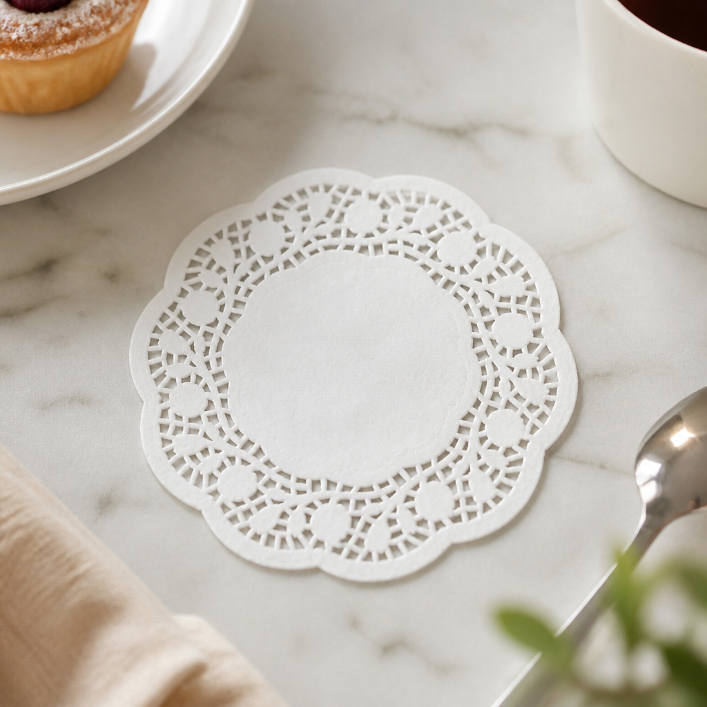 Commercial Paper Doilies 100mm Round - 250 Pack