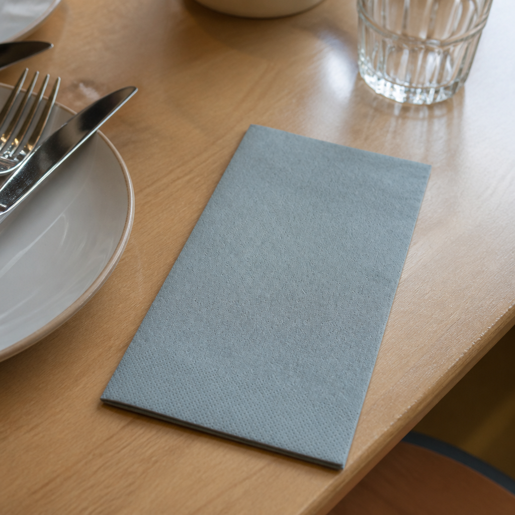 Commercial 3-Ply Paper Serviettes Grey 40x40cm 1000 Pack