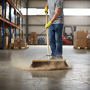 Premium 18 Inch Broom with 48 Inch Handle - Heavy Duty Cleaning Tool for Efficient Dust and Debris Removal
