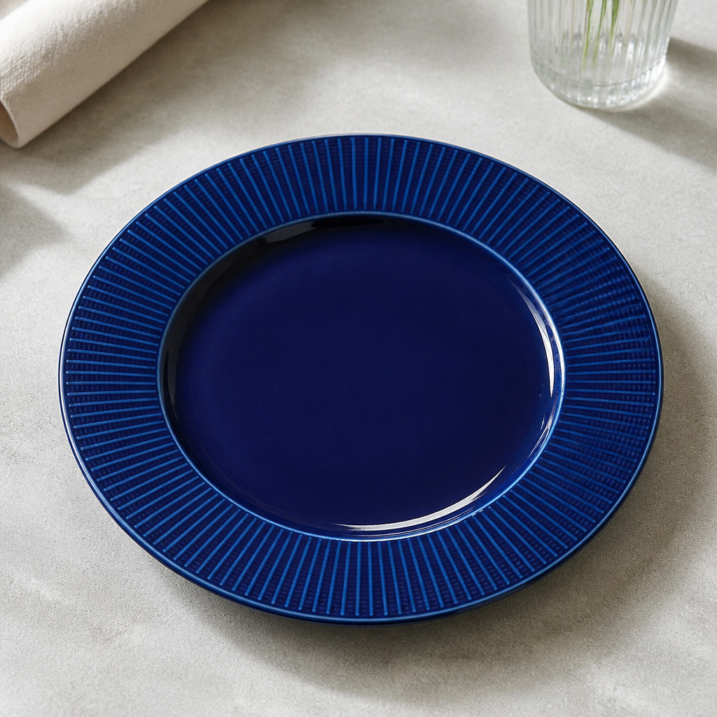Large Well Gourmet Plates 285mm Blue 6 Pack Commercial Crockery