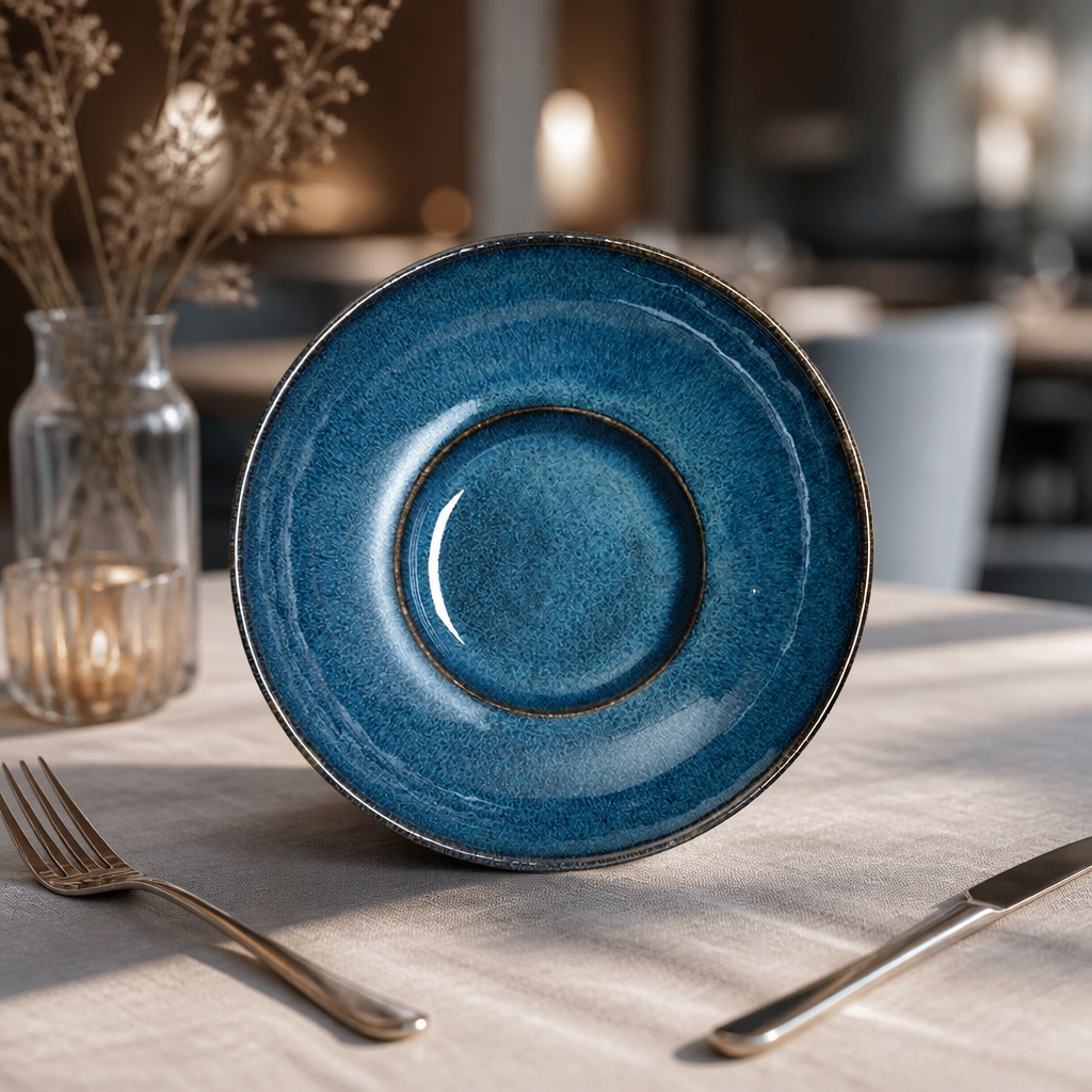 Wabi Sabi Rimmed Coupe Bowls Indigo 240mm 1.535Ltr 6 Pack