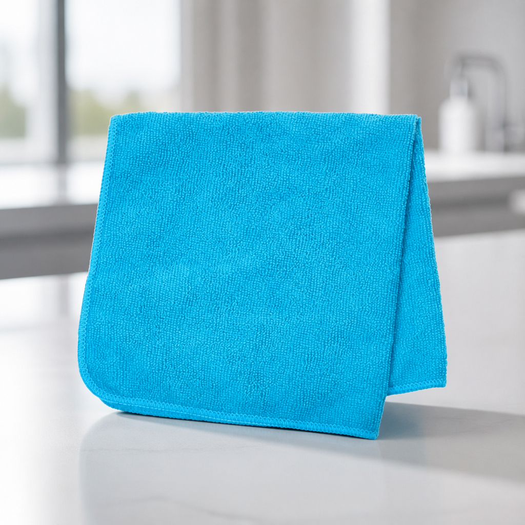 Commercial Microfibre Cleaning Cloths 400x400mm Blue 24 Pack