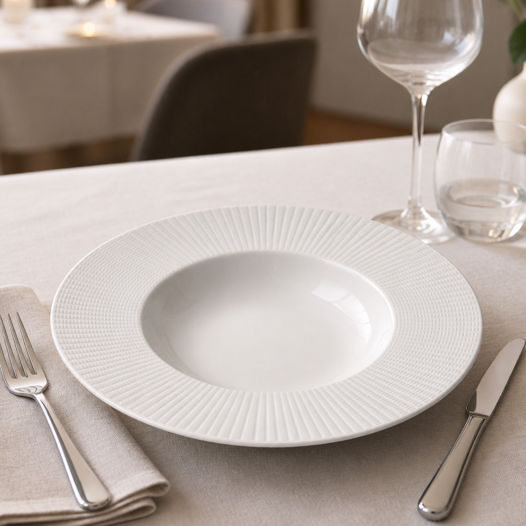 Commercial Deep Rimmed Bowls 285mm - 6 Pack Ceramic