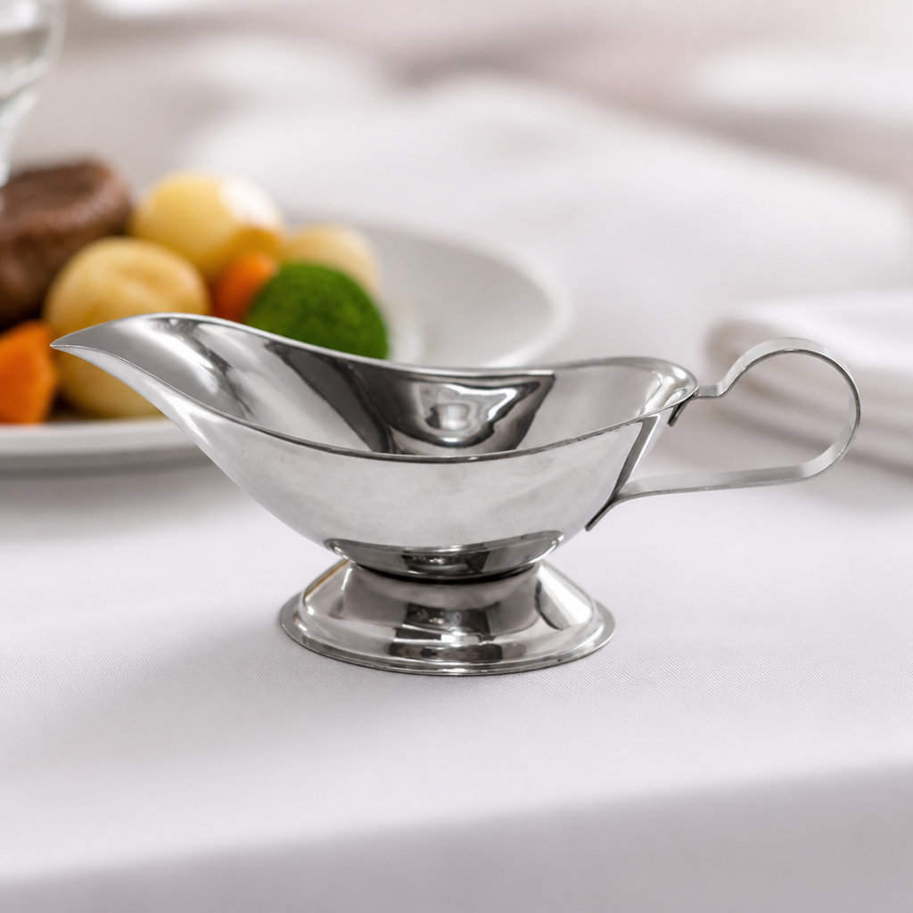 275ml Commercial Stainless Steel Gravy Boat for Catering Services
