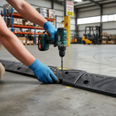 Premium Ridgeback Speed Ramp End Cap for 10MPH - High-Visibility, Durable Thermoplastic Design with Interlocking System