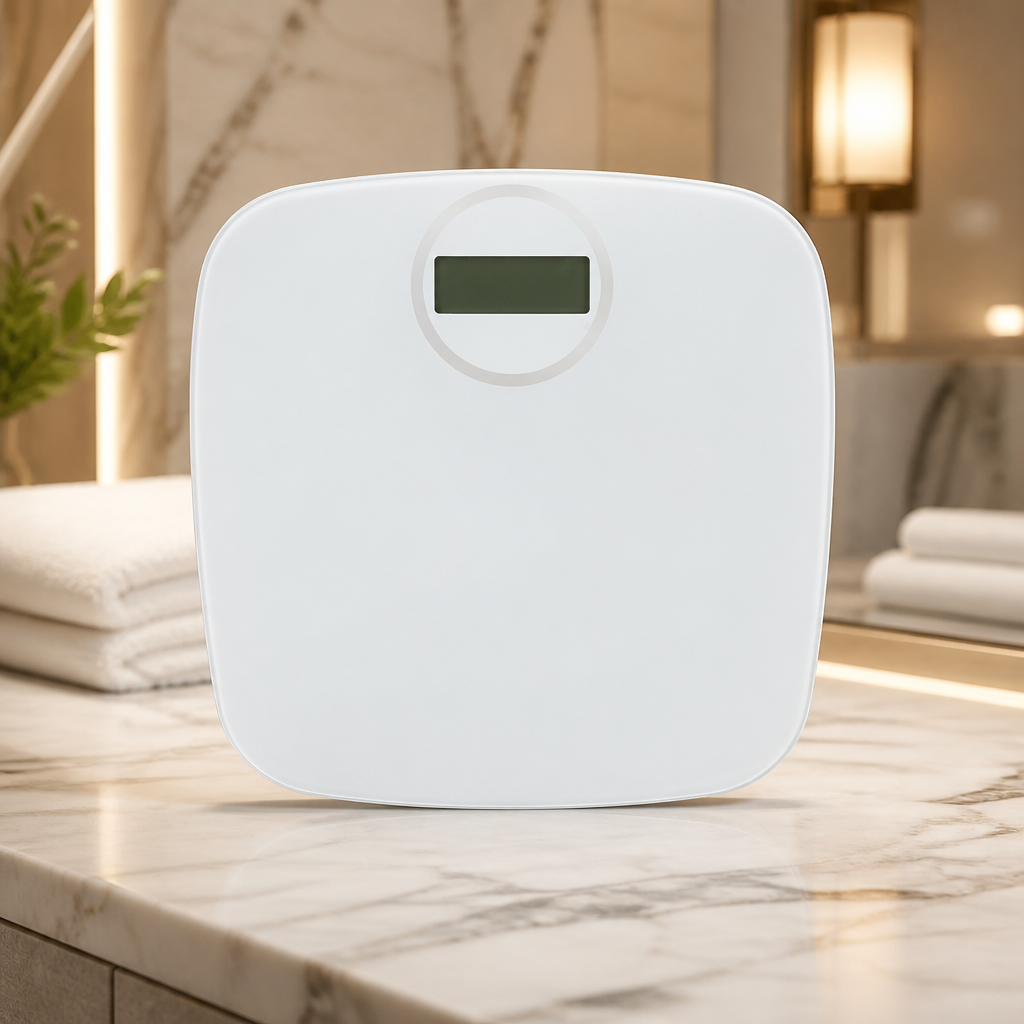 Compact 180kg commercial bathroom scale with LED screen