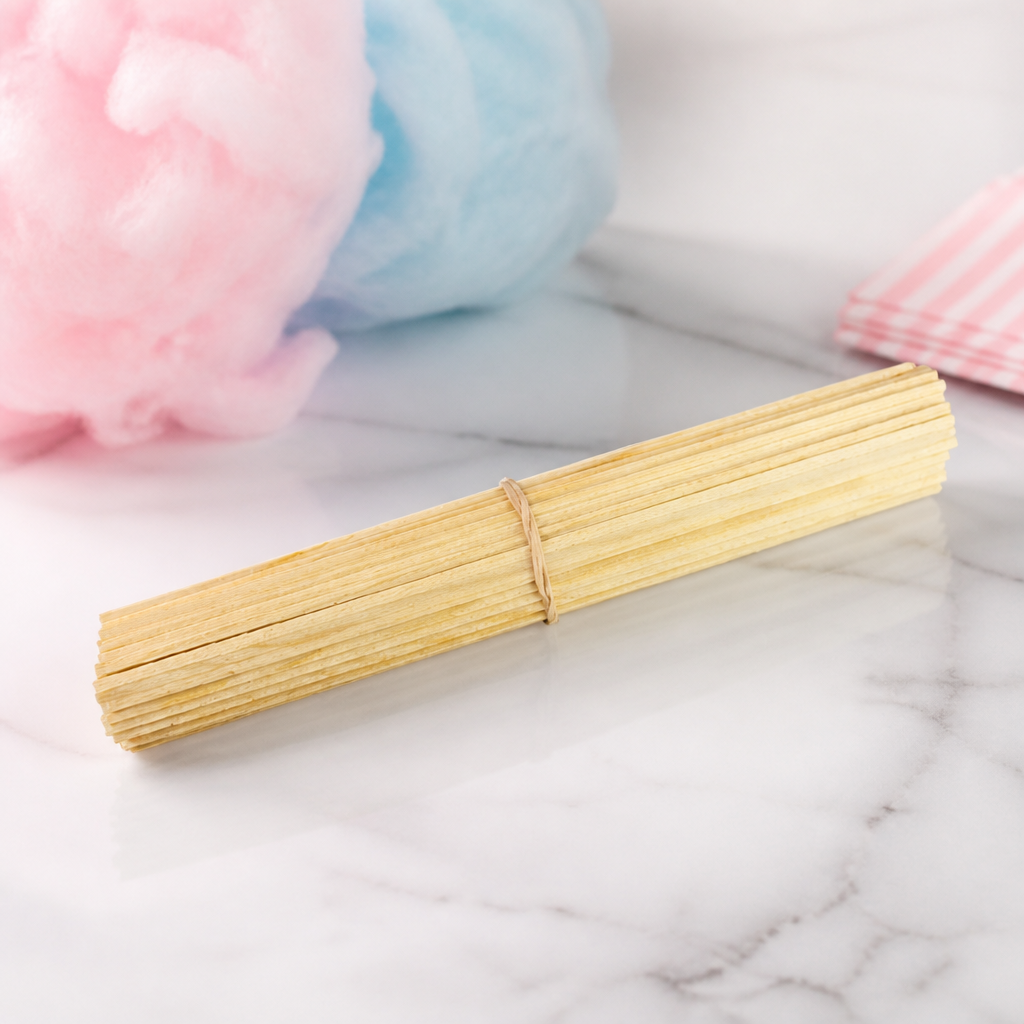 Commercial Candy Floss Wooden Sticks 280mm - 100 Pack