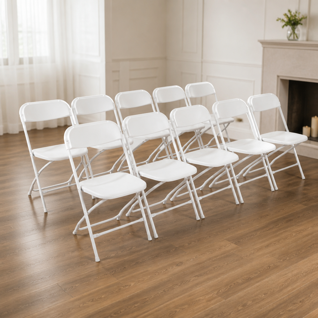 Commercial Folding Chairs 10 Pack Lightweight Stackable