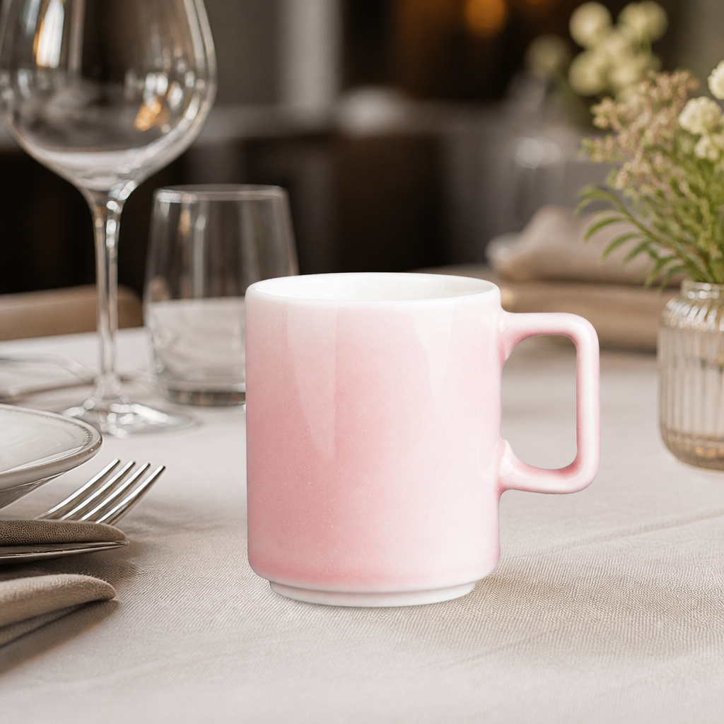 Commercial Fondant Cups 168ml Pink Porcelain 6 Pack