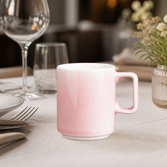 Commercial Fondant Cups 168ml Pink Porcelain 6 Pack