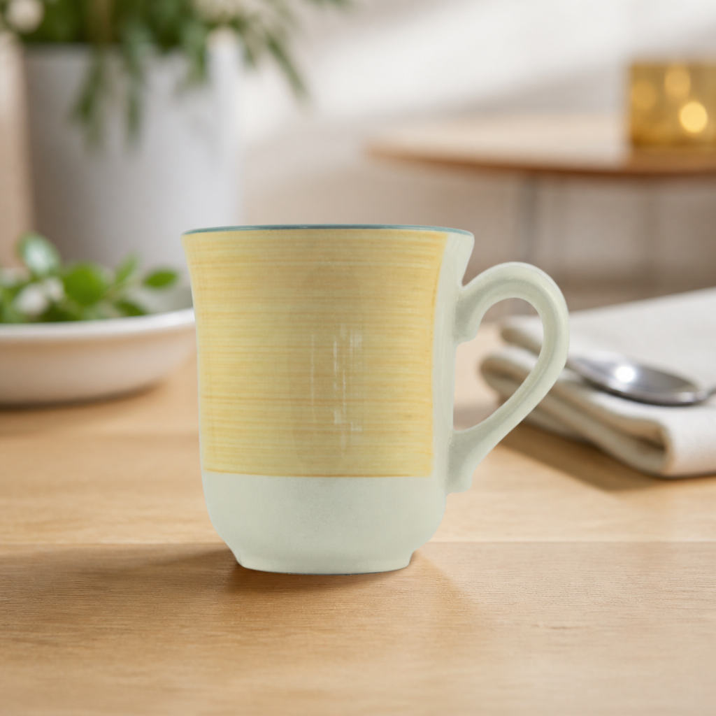 Commercial 285ml Yellow Club Mugs for Catering - 36 Pack