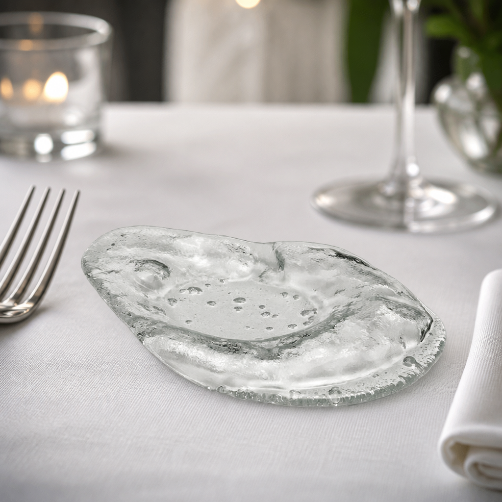 Commercial Glass Plates 120mm Clear 12 Pack Dishwasher Safe