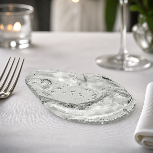 Commercial Glass Plates 120mm Clear 12 Pack Dishwasher Safe