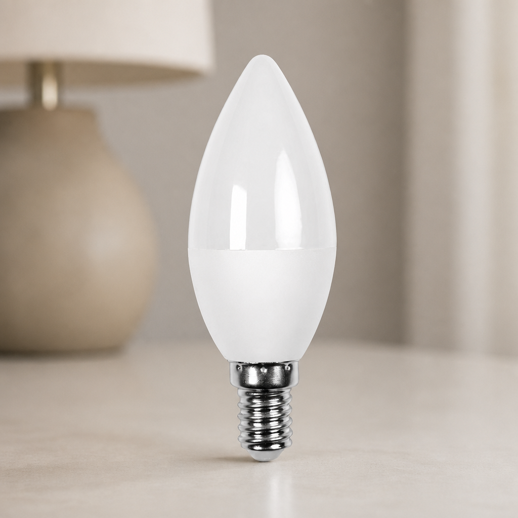 LED Candle Light Bulbs Small Edison Screw Warm 6W 10 Pack