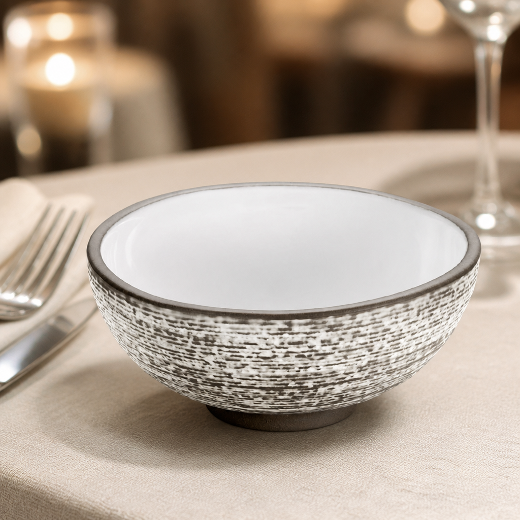 Commercial Stoneware Relief Bowls 90mm - 12 Pack