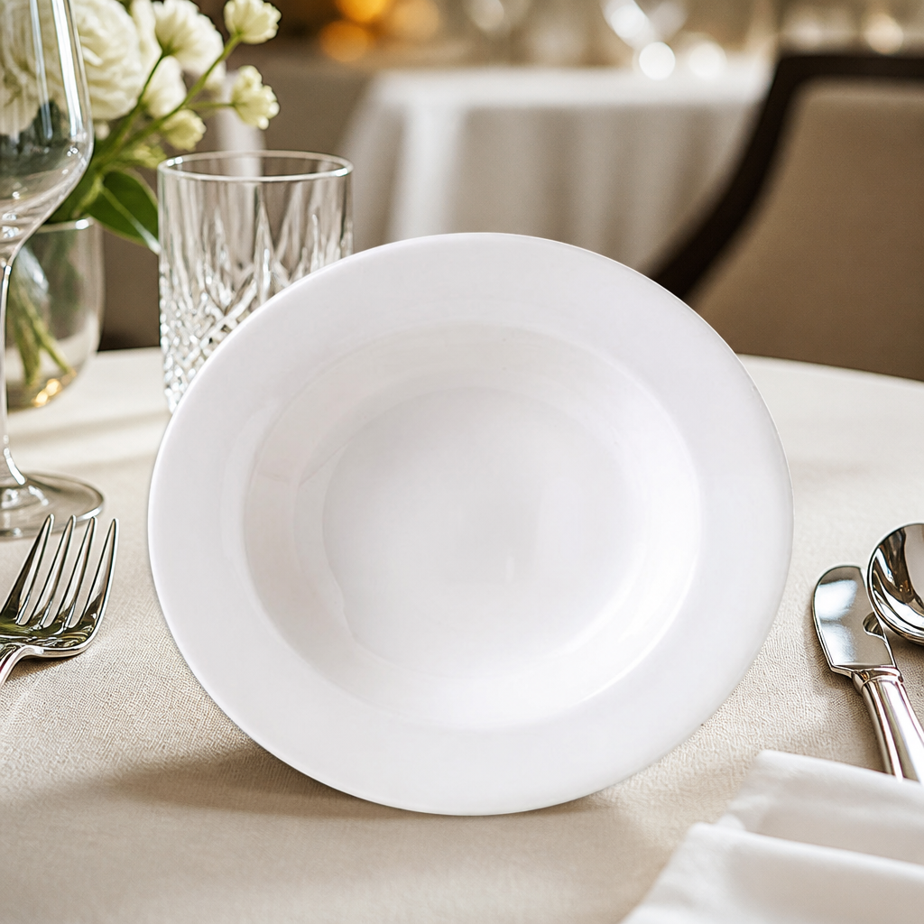 Commercial Porcelain Soup Plates 222mm 24 Pack