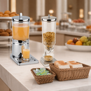 Commercial Breakfast Service Set with Cereal and Beverage Dispenser