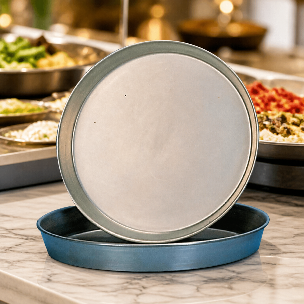 9 Inch Commercial Black Iron Pizza Pan for deep dish pizzas