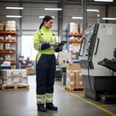 Premium Ladies Coverall in Navy/Yellow - Flame Resistant, Soft Fabric for Petrochemical and Utility Industries