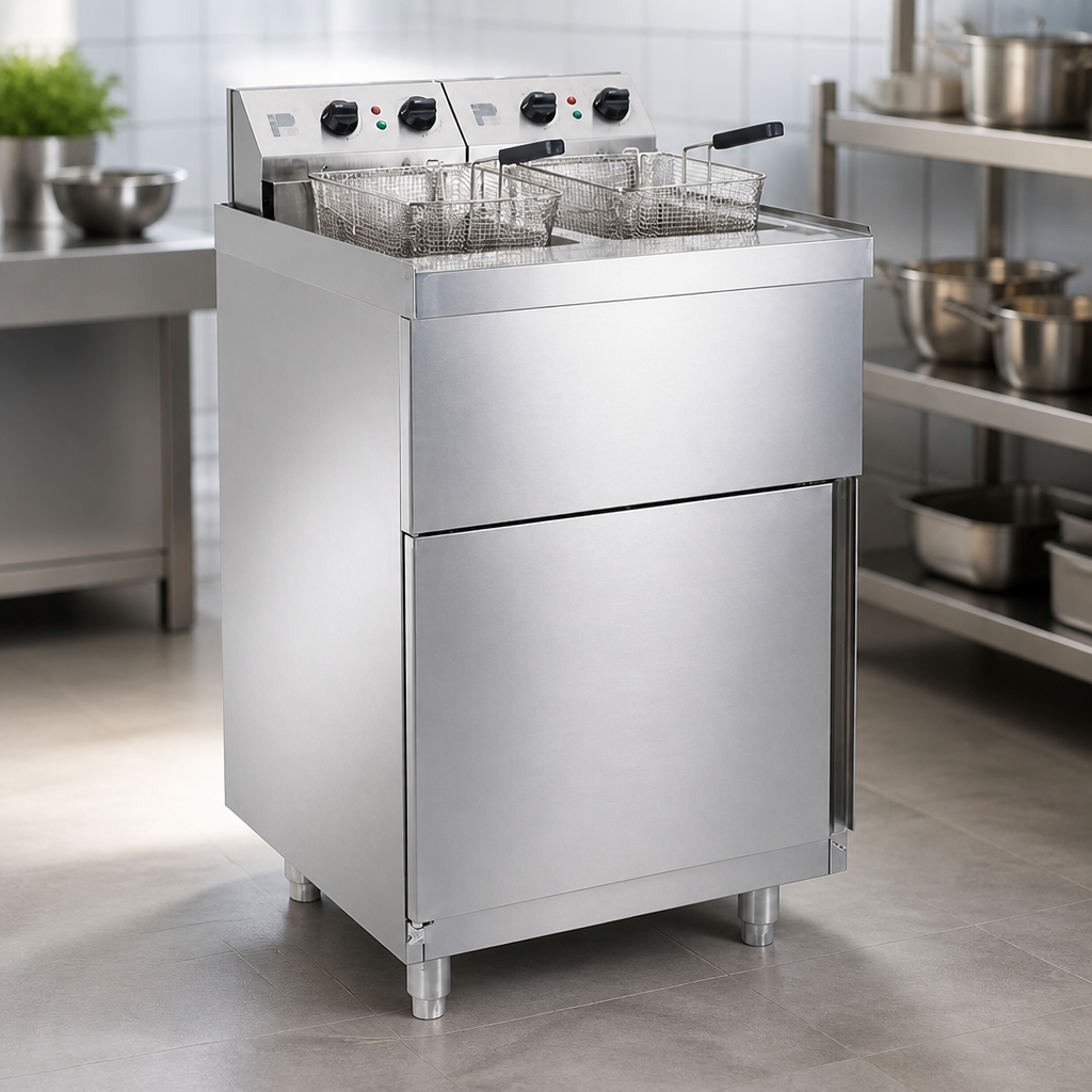 Commercial Free Standing Electric Fryer 2 x 9Ltr Capacity