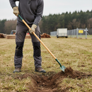 Premium Heavy Duty Insulated Rabbiting Spade 72" with Fiberglass Handle for High Voltage Safety