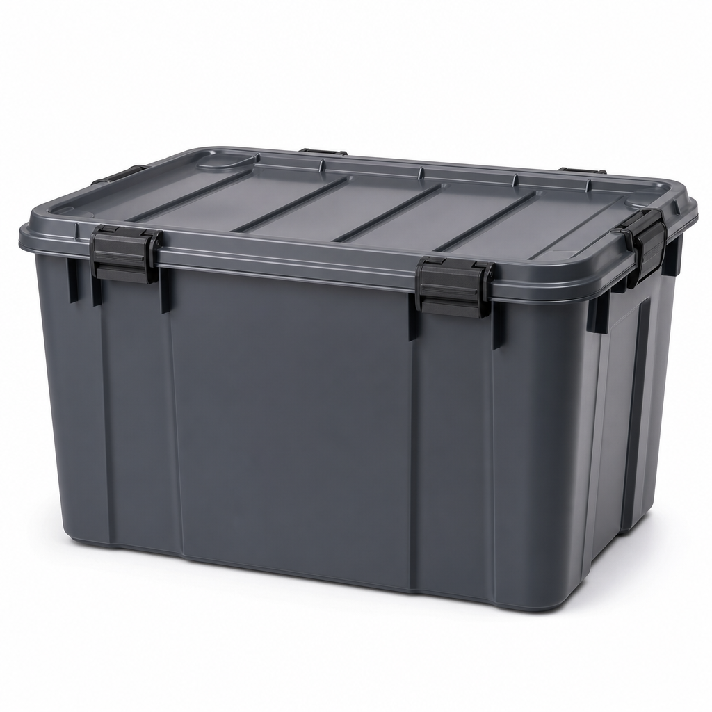 42L Heavy Duty Plastic Storage Box with Clip-Lock Lid