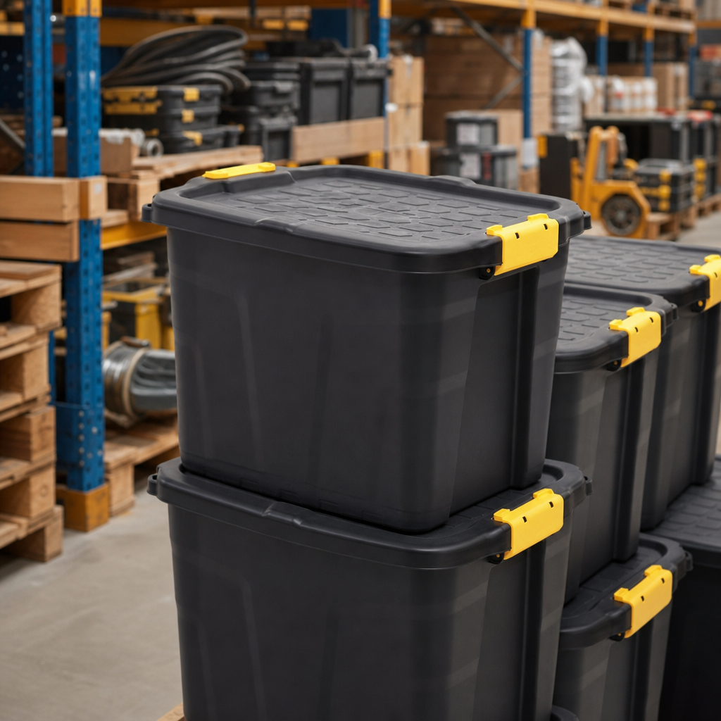 42L Heavy Duty Plastic Storage Box with Lid